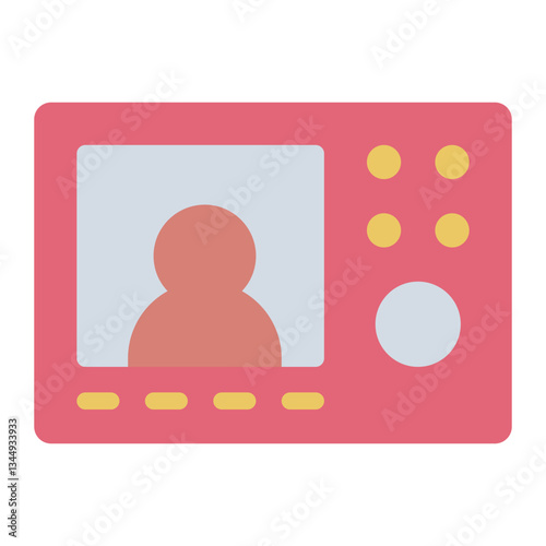 Intercom flat icon for indoor home communication system