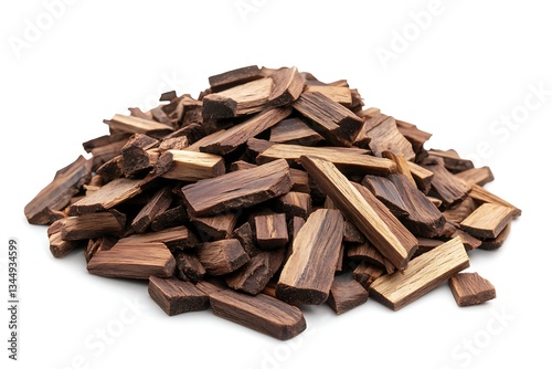 Wallpaper Mural A pile of natural wood mountain rosewood chips for use as cooking materials Torontodigital.ca
