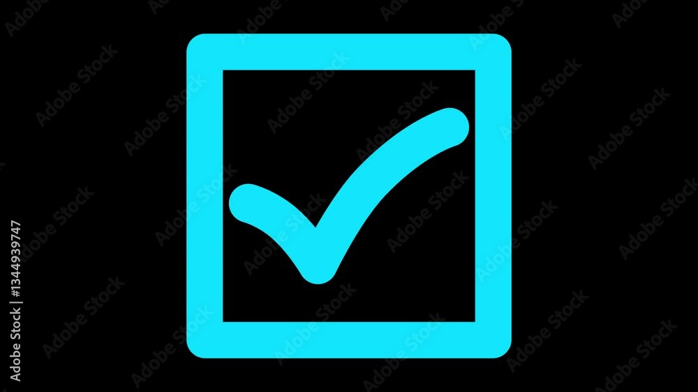 Checkmark box animated, Simple check box isolated animation Checkmark box animated, Simple check box isolated animation