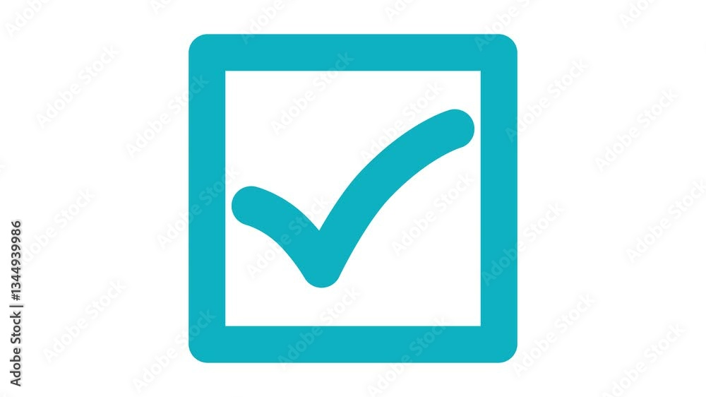 Checkmark box animated, Simple check box isolated animation Checkmark box animated, Simple check box isolated animation