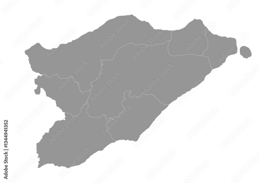 vector map of lautem region in east timor country with gray color vector map of lautem region in east timor country with gray color