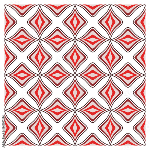 repeat diamond shapes in green and beige tones, geometric pattern with white background