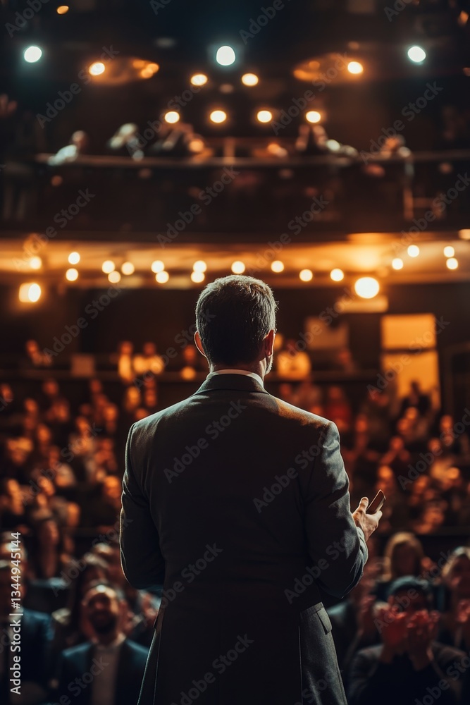 Speaker Addressing Large Audience