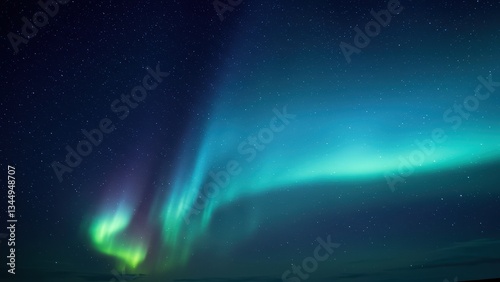 A spectacular view of the northern lights illuminating the night sky.