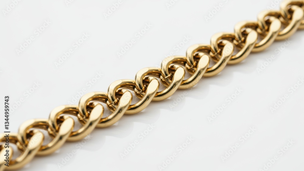 Fototapeta premium Close up of shiny gold chain jewelry highlighting luxury and elegance Ideal for fashion, accessorizing, and high end shopping themes
