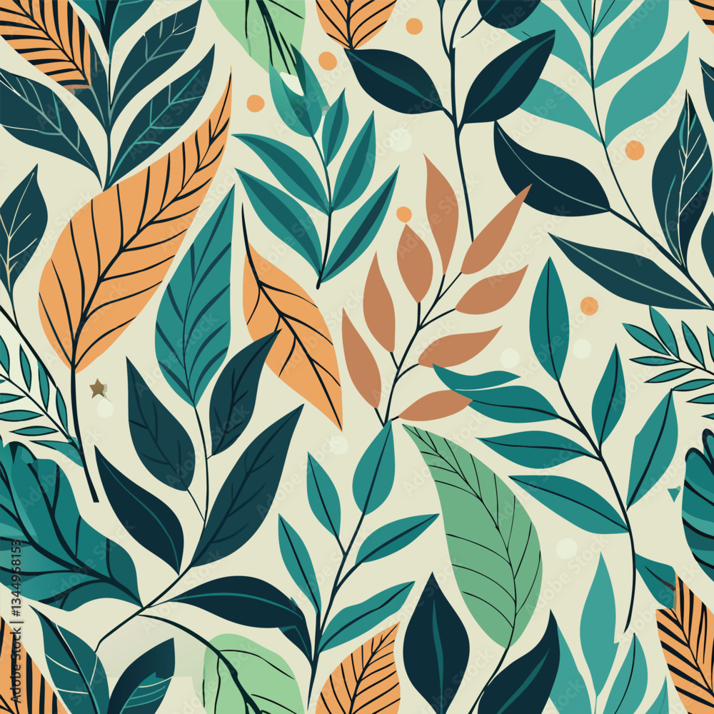 Elegant Botanical Wall Art Foliage Vector Template with Editable Floral Elements Elegant Botanical Wall Art Foliage Vector Template with Editable Floral Elements
