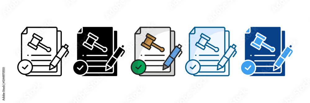 Amendment Icon Set Multiple Style Collection Amendment Icon Set Multiple Style Collection