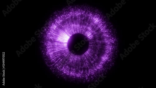 Eye Iris Digital Abstract Concept Entertainment Technology Artificial Intelligence Purple