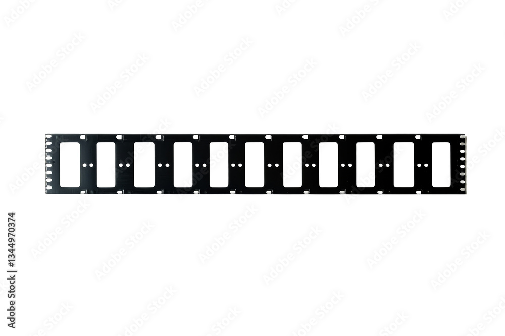 Black metal mounting panel for electronics with multiple slots Black metal mounting panel for electronics with multiple slots