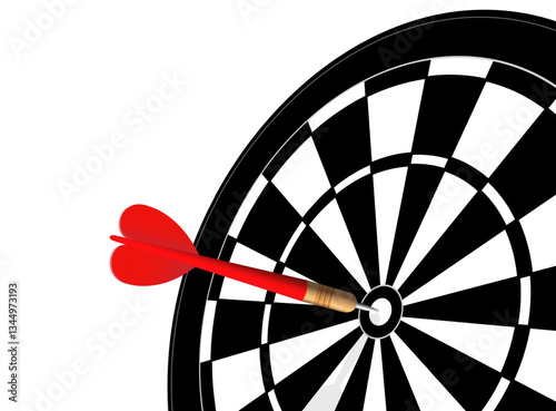 Dartboard flat vector icon. Dart board for pub darts game. Target symbol isolated on white background