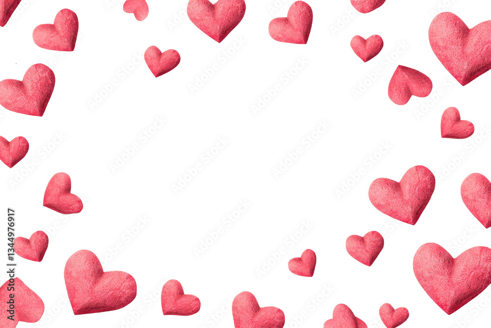 Hearts in a circular arrangement on a transparent background Hearts in a circular arrangement on a transparent background
