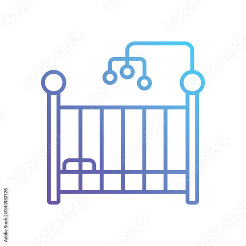 Baby crib Vector icon