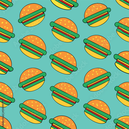 Artistic Burger Patty with Intricate Patterned Surface