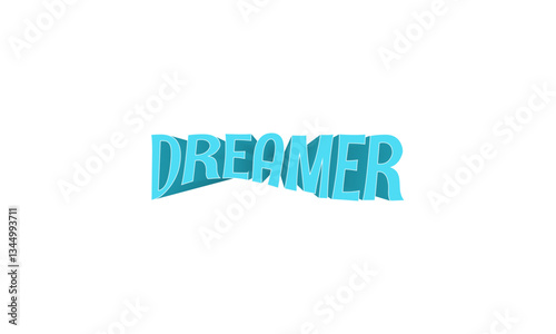 dreamer vintage 3d text