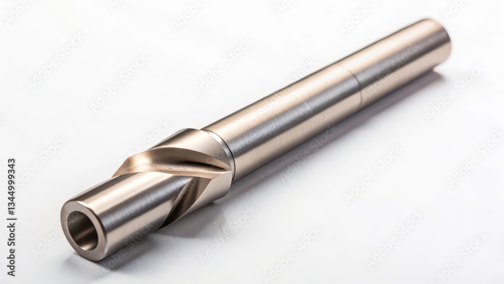 Machined Metal Part on White Background Machined Metal Part on White Background