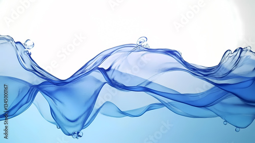 Obraz na płótnie Blue and White Water Ripples with Dynamic Flow w salonie