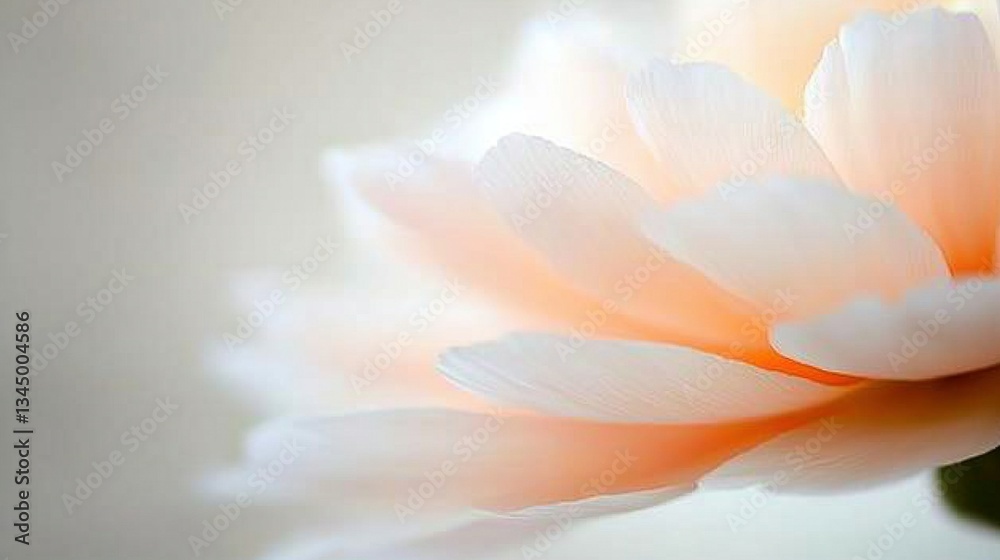 A close-up of a white flower with a blurred background due to out-of-focus lighting from the flower's center A close-up of a white flower with a blurred background due to out-of-focus lighting from the flower's center