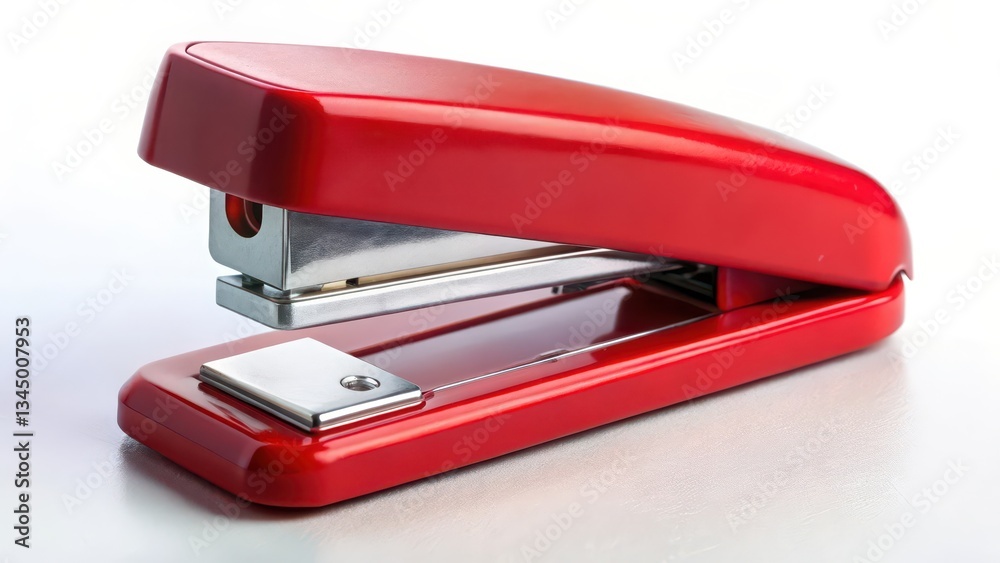 Red Stapler on White Background Red Stapler on White Background
