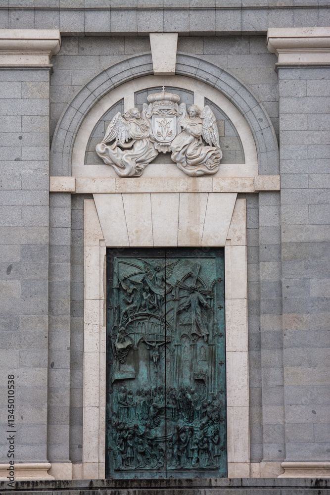 Side entrance of cathedral of almudena madrid spain Side entrance of cathedral of almudena madrid spain