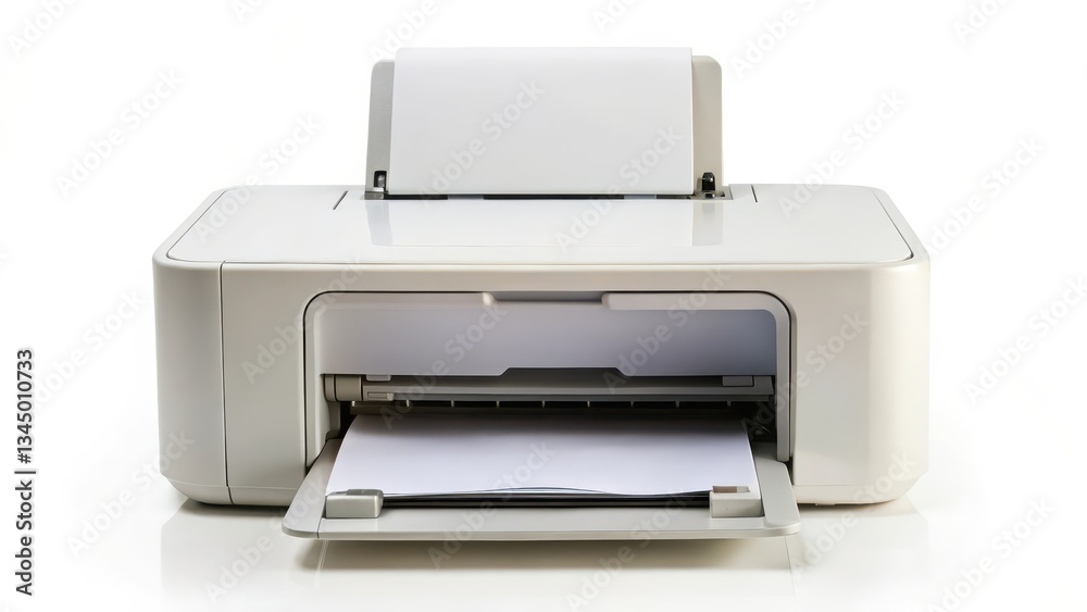 White Printer on White Background White Printer on White Background