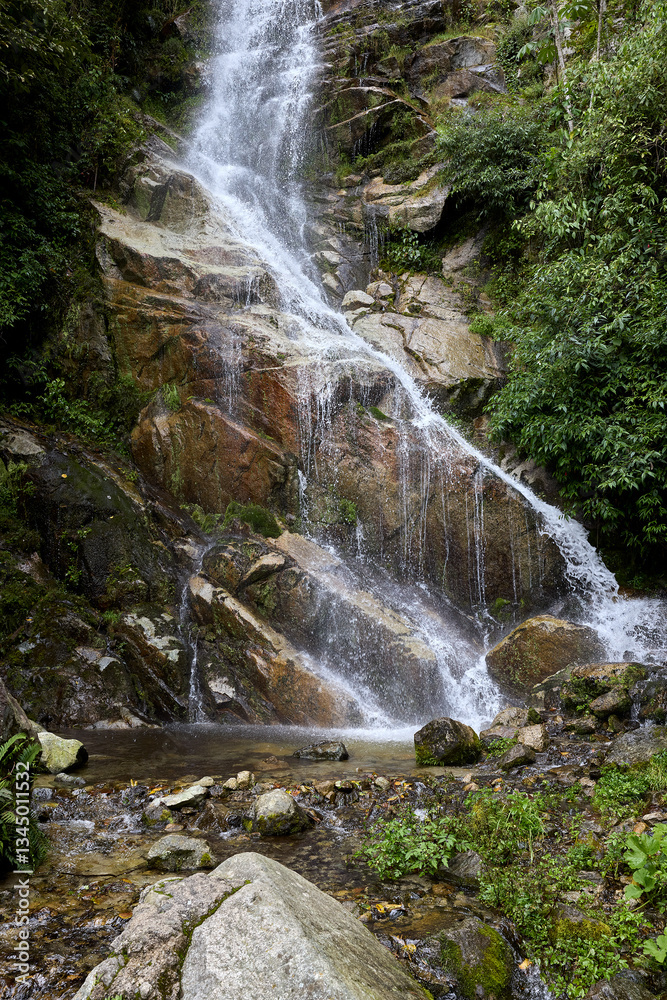 Fototapeta premium Chasing ancient footsteps on the legendary Inca Trail. Each step brings us closer to the lost city of Machu Picchu and deeper into the heart of history. Cusco Peru