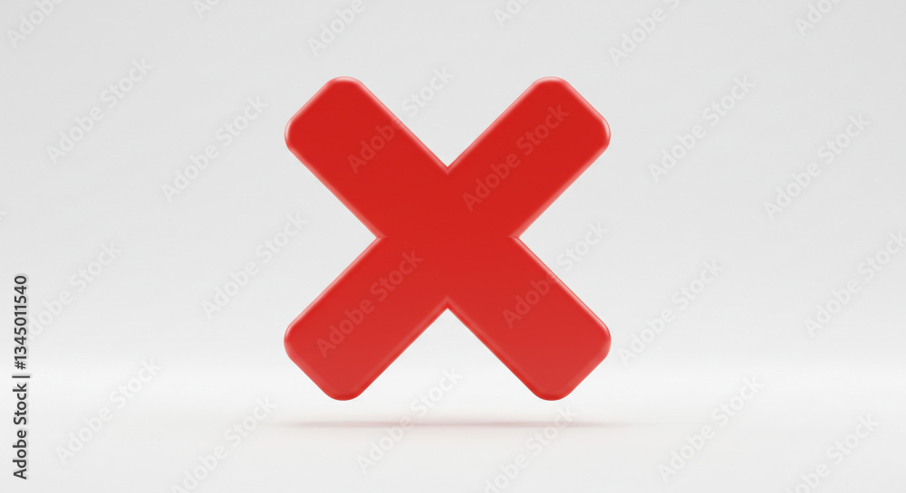 A bold red X symbolizing rejection, a definitive end, or a crucial decision against a clean white background. A bold red X symbolizing rejection, a definitive end, or a crucial decision against a clean white background.