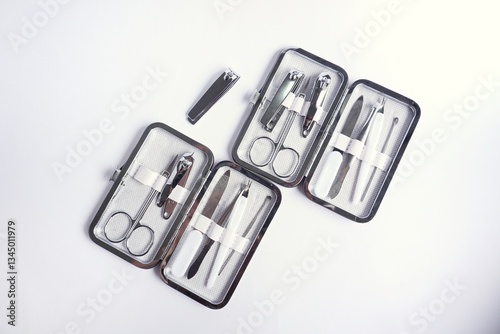 Manicure case with tools