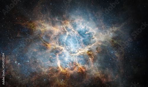 Fototapeta Naklejka Na Ścianę i Meble -  Space scene with stars in the galaxy. Panorama. Universe filled with stars, nebula and galaxy,. Elements of this image furnished by NASA
