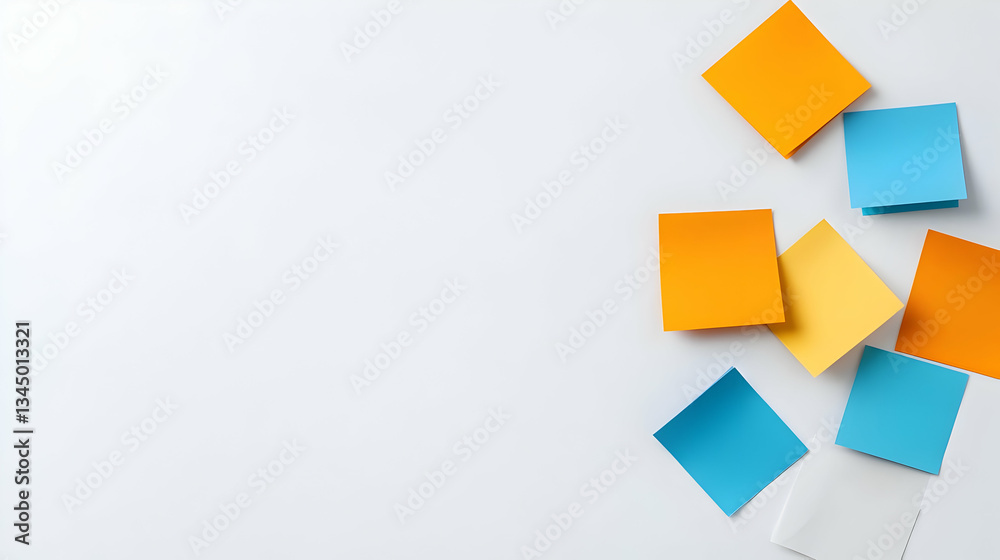Colorful Sticky Notes On White Background Colorful Sticky Notes On White Background