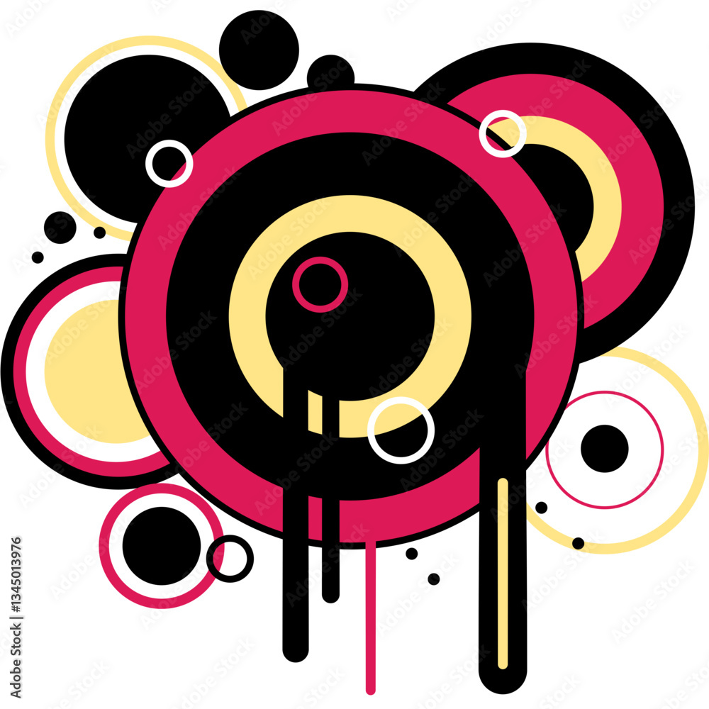 Vecteurs version - Elements de design abstrait rétro 