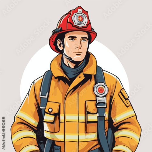 fireman, firefighter, safety, emergency, danger, man, rescue, fire, fighter, uniform, helmet, protection, background, service, red, equipment, hose, occupation, job, burn, person, work, male, hero, pr