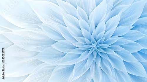 Abstract Light Blue Floral Design