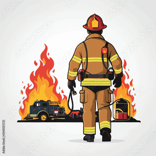 fireman, firefighter, safety, emergency, danger, man, rescue, fire, fighter, uniform, helmet, protection, background, service, red, equipment, hose, occupation, job, burn, person, work, male, hero, pr