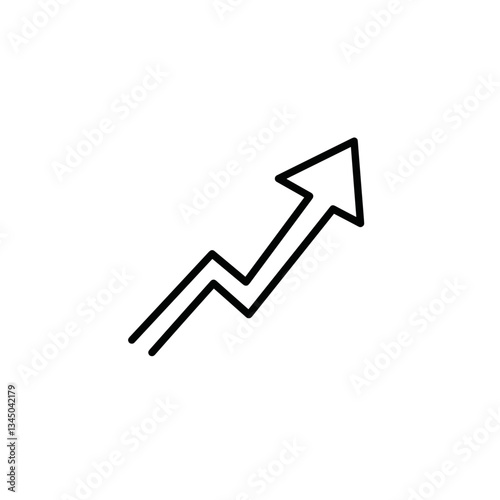Growth Arrow Vector Icon - Positive Trend Symbol for Business, Finance, Success, and Progress Concepts