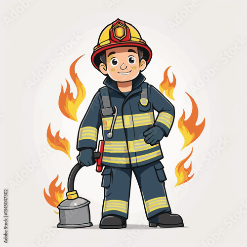 fireman, firefighter, safety, emergency, danger, man, rescue, fire, fighter, uniform, helmet, protection, background, service, red, equipment, hose, occupation, job, burn, person, work, male, hero, pr