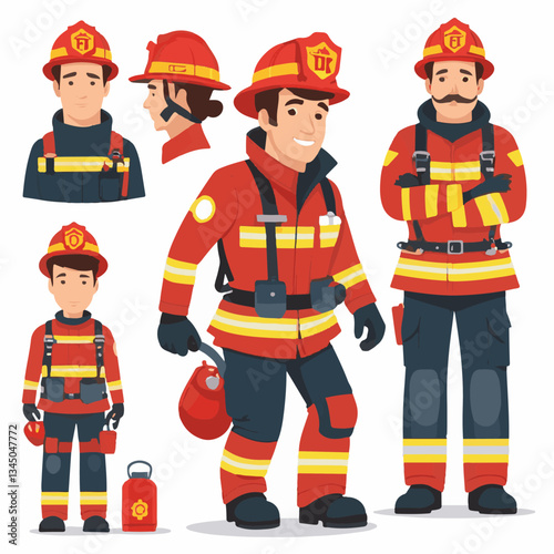 fireman, firefighter, safety, emergency, danger, man, rescue, fire, fighter, uniform, helmet, protection, background, service, red, equipment, hose, occupation, job, burn, person, work, male, hero, pr