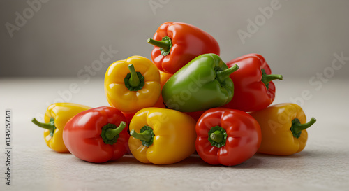 Colorful Bell Peppers Fresh  Vibrant