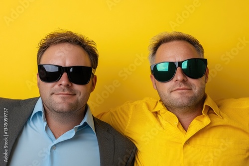 Obraz na płótnie National Look Alike Day: twin resemblance, celebrity double, doppelganger celebration, identical appearance, mirror image, uncanny similarity, famous impersonator, look-alike festivity w salonie