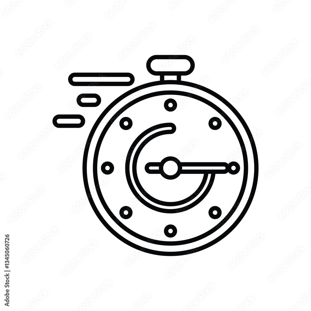 Obraz premium Stop Watch Vector icon