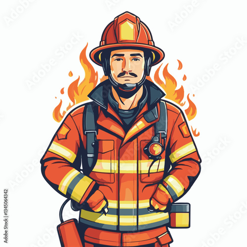 fireman, firefighter, safety, emergency, danger, man, rescue, fire, fighter, uniform, helmet, protection, background, service, red, equipment, hose, occupation, job, burn, person, work, male, hero, pr
