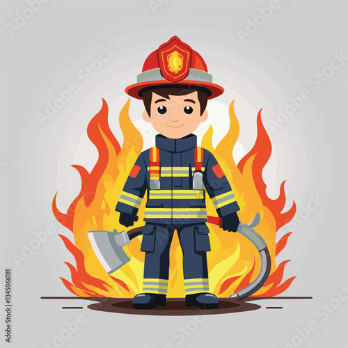 fireman, firefighter, safety, emergency, danger, man, rescue, fire, fighter, uniform, helmet, protection, background, service, red, equipment, hose, occupation, job, burn, person, work, male, hero, pr