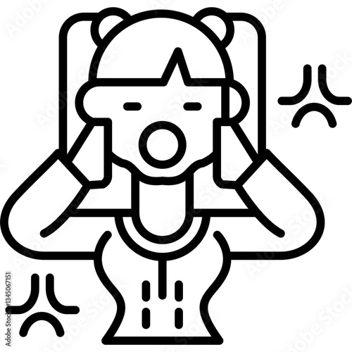 Impatient Icon Vector Element
