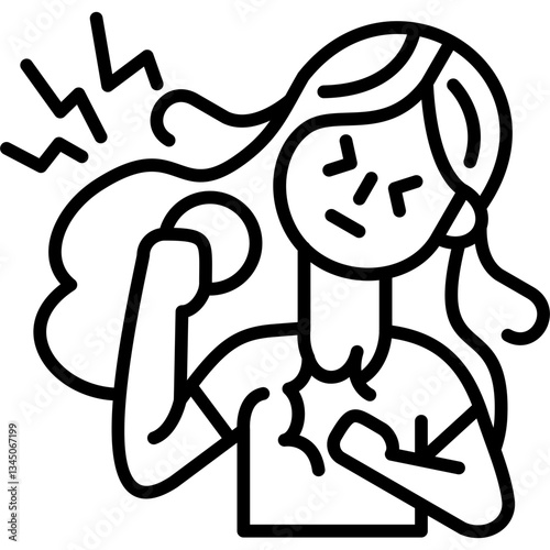 Exhausted Icon Vector Element