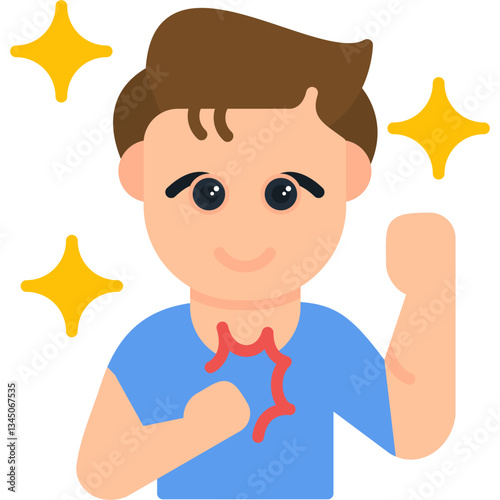 Confident Icon Vector Element