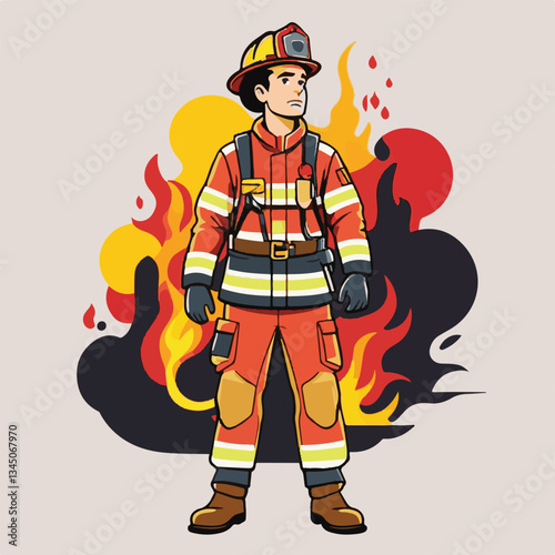 fireman, firefighter, safety, emergency, danger, man, rescue, fire, fighter, uniform, helmet, protection, background, service, red, equipment, hose, occupation, job, burn, person, work, male, hero, pr