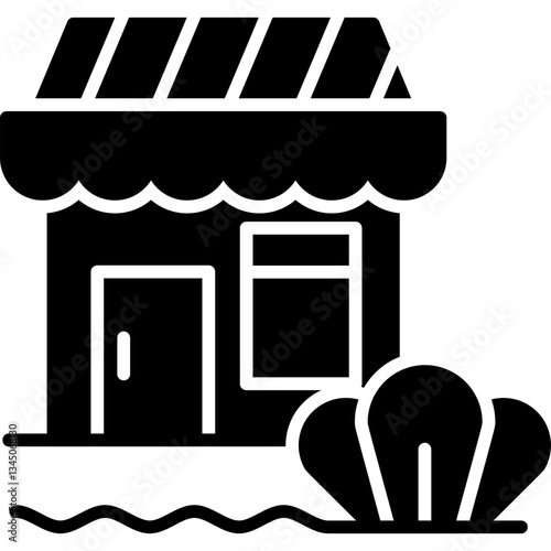Bungalow Icon Vector Element