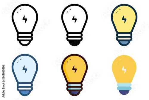 light bulb icon vector illustration