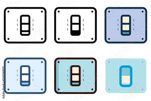 light switch icon vector illustration