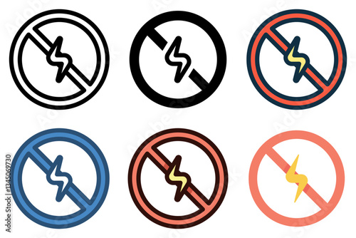 electrical power outage icon vector illustration