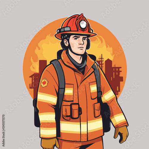 fireman, firefighter, safety, emergency, danger, man, rescue, fire, fighter, uniform, helmet, protection, background, service, red, equipment, hose, occupation, job, burn, person, work, male, hero, pr